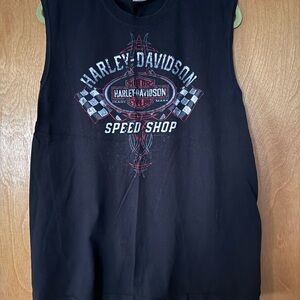 Harley-Davidson Black Sleeveless Top